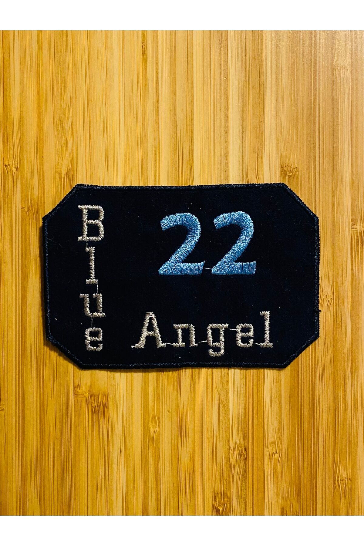 Arma Dikmeli Suet Kumaş 22 Blue Angel 7.5x10.5cm. Siyah. 1 adet.