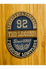 Arma İşlemeli Gabardin. 92 YRD LEGEND 6.5X9.3cm. Renkli.