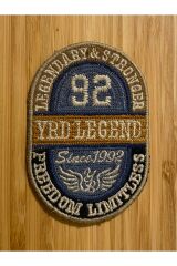Arma İşlemeli Gabardin. 92 YRD LEGEND 6.5X9.3cm. Renkli.