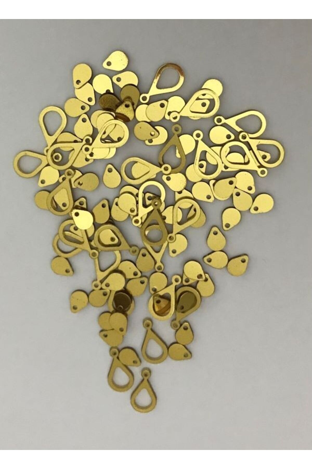 Oya, Abiye, Halhal, Bileklik, Kolye Vb. Pleksi Metalik Kaplama (KALIN) Plastik El Işleme Pul. 20gr.