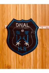 Arma Yapıştırmalı ve dikmeli DNAL 8x9.5cm. Siyah/Turkuaz. 1 adet.