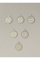 Ay Yıldız Oya, Abiye, Havlu, Çeyiz Vb. Metalik Kaplama Plastik Pul. 11mm. Takriben:270-275 Adet.