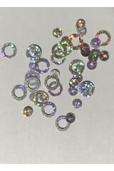 Analı Kızlı Metalik Kaplama Oya, Abiye, Havlu, Çeyizlik Vb. Plastik El Işleme Pul 15gr.