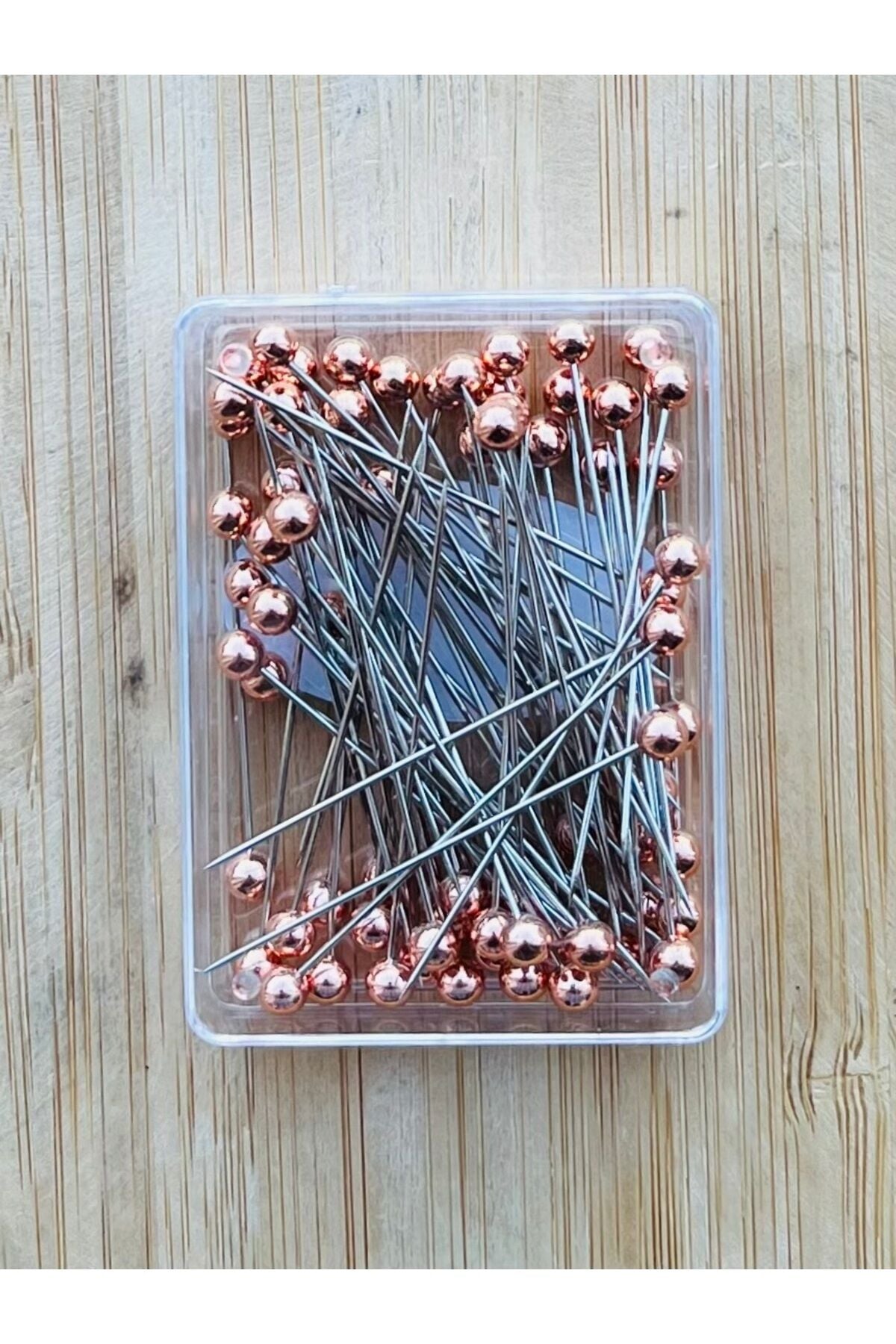 72 Adet Top Başlı Teğel Toplu iğne, Eşarp Başörtü Düğün Nişan Kına Sünnet Takı İğnesi 4x38mm. Bakır.