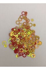 Analı Kızlı Metalik Kaplama Oya, Abiye, Havlu, Çeyizlik Vb. Plastik El Işleme Pul 15gr.