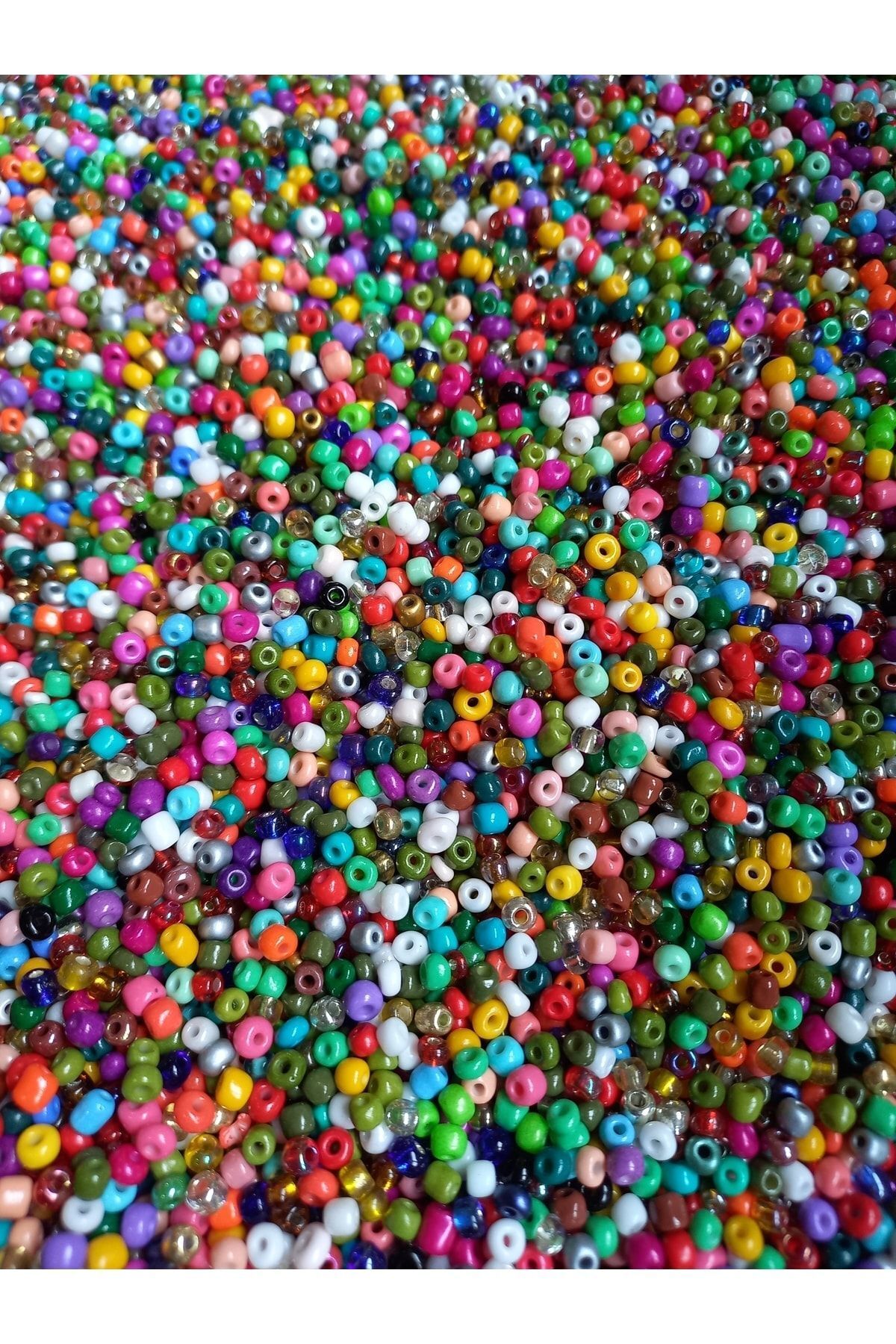 Karışık Cam Boncuk (takı Boncuğu) 100gr 4mm