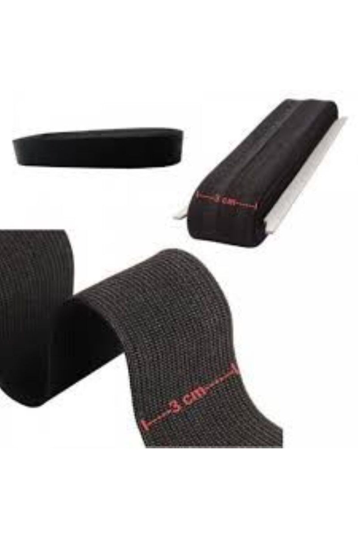 Paça Lastik Eni:3cm. 10 Metre Siyah.