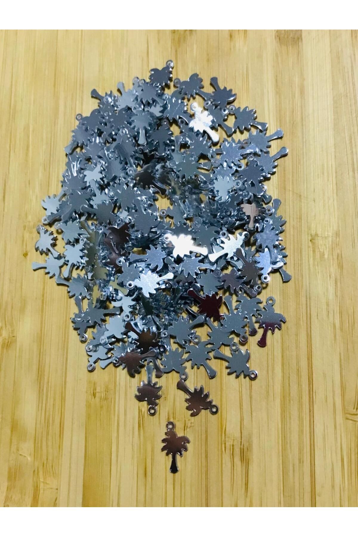 Palmiye Pleksi Kalın Pul 11mm Gümüş. 20gr