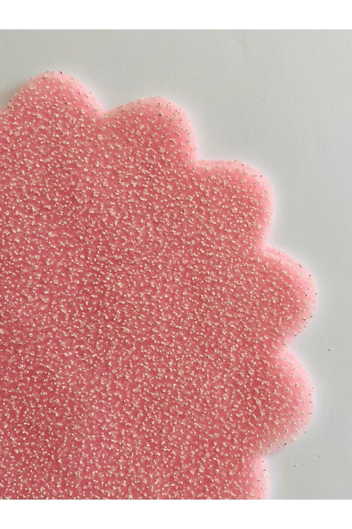 Karlı Tül 22cm Süsleme Tül 53 Adet. Pembe.