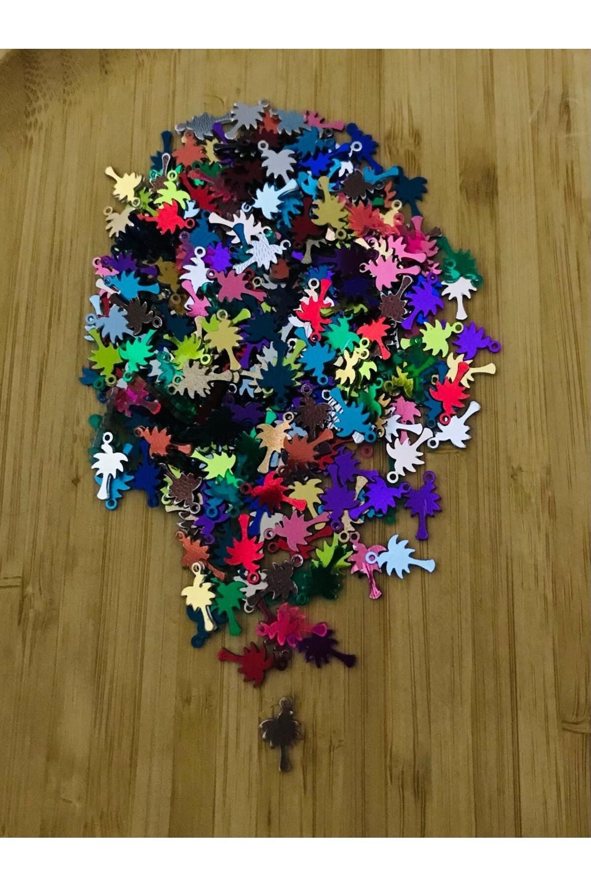 Palmiye Pleksi Kalın Pul 11mm Renkli. 20gr