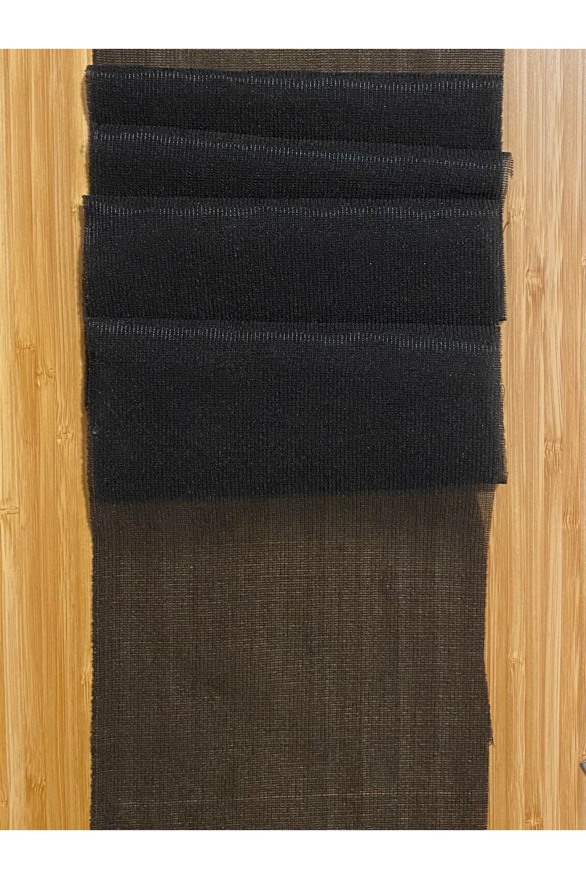 Siyah Likralı Elastan Yapışkanlı İnce Bez Tela. Boy: 3 metre. En: 15.5 cm