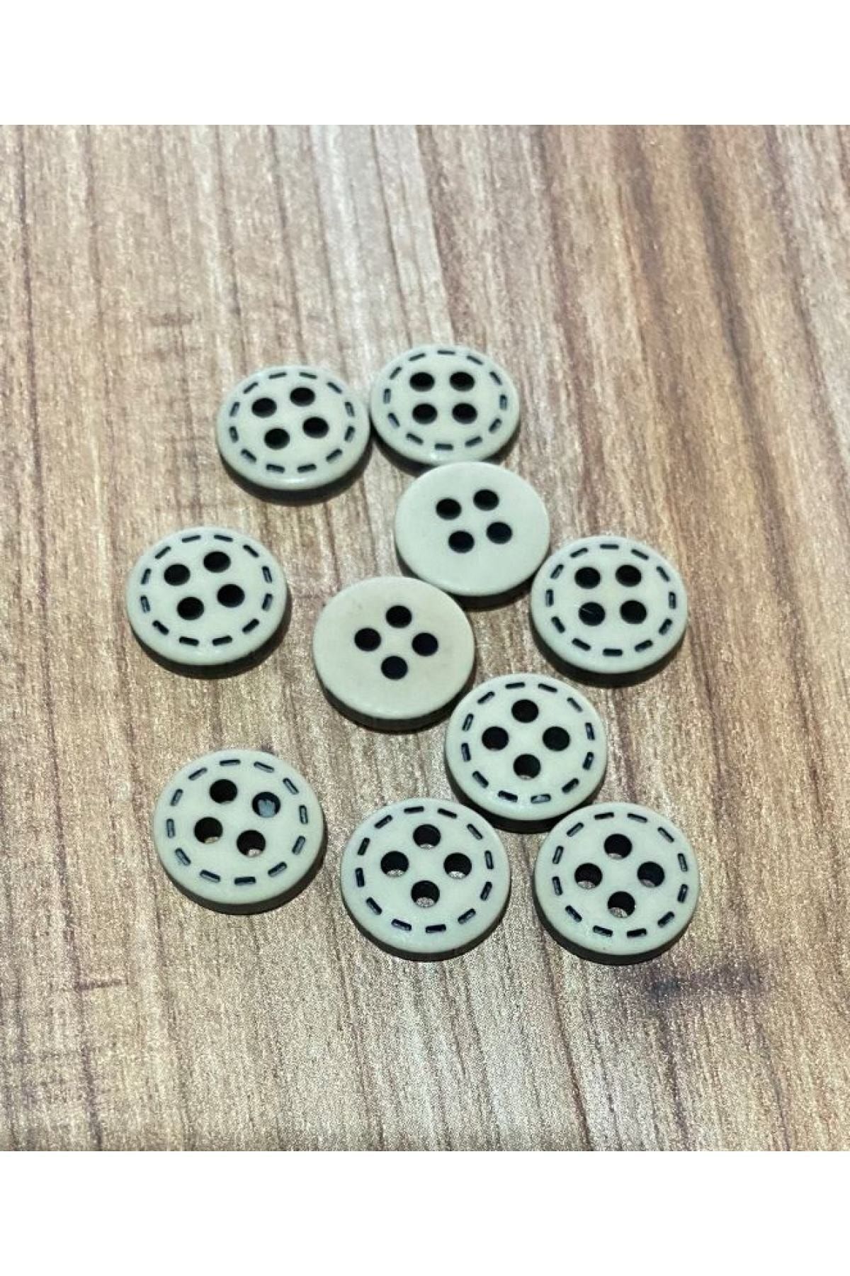 Spor Gömlek Düğmesi 1.2cm 10 Adet.