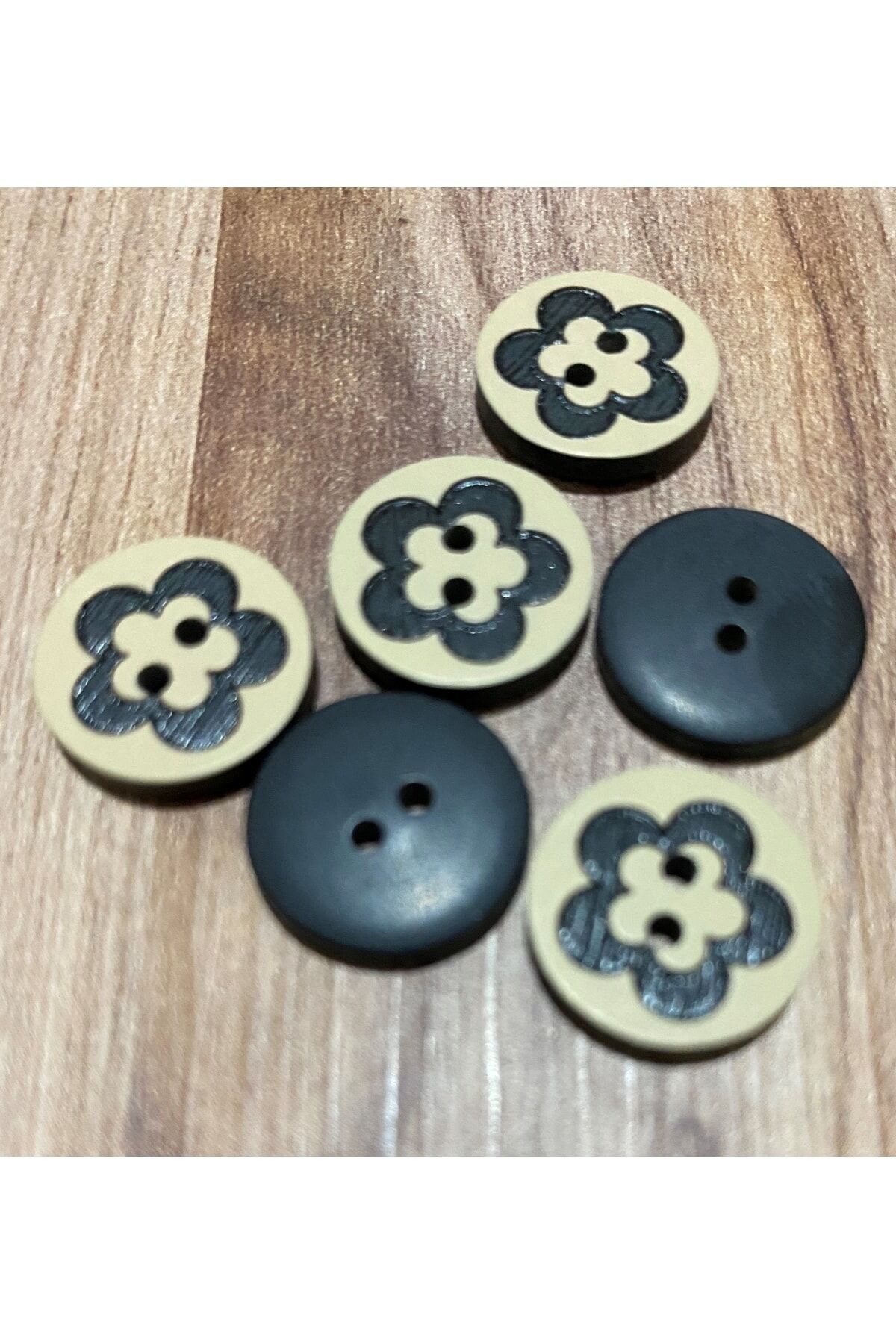 Papatya Bebe Düğme. 1.5cm 6'lı Paket.