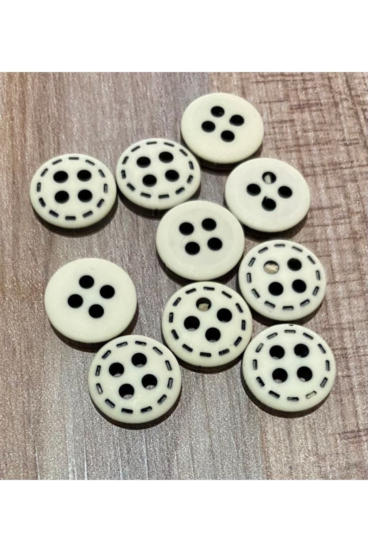 Spor Gömlek Düğmesi 1.2cm 10 Adet.