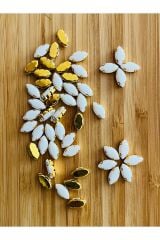 Arpa şekilli Kasalı Beyoğlu Taşı Dikme Akrilik Boncuk. 6x12mm. 50 Adet.