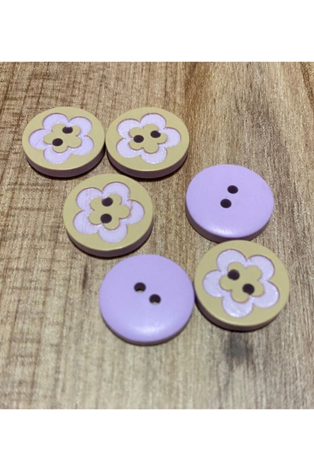 Papatya Bebe Düğme. 1.5cm 6'lı Paket.