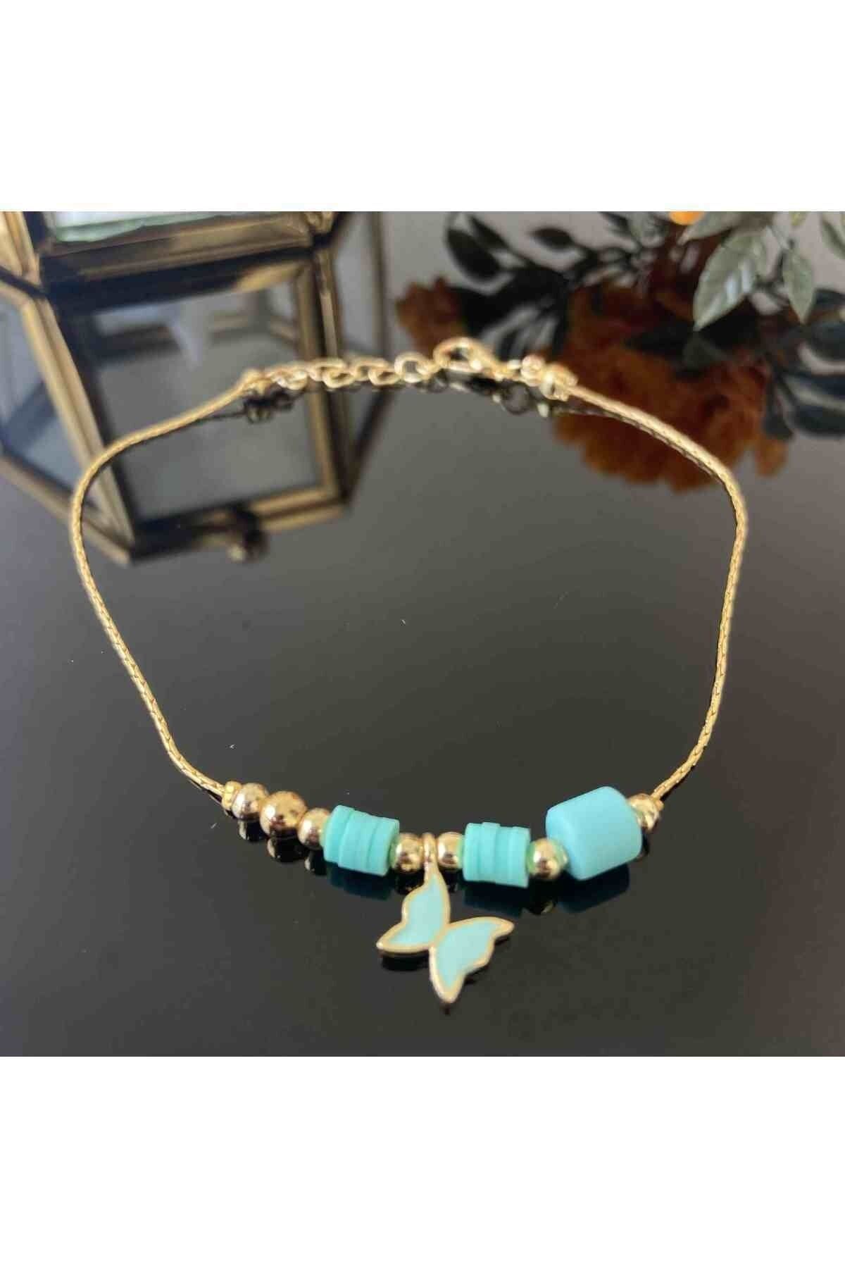 Kelebek Halhal, Kolye Ve Bileklik Plastik Kelebek Boncuk.