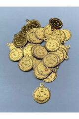 Ay Yıldız Ince Plastik El Işleme Pul 16mm. 15gr. 140-145 Adet. Gold.