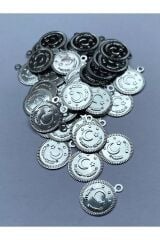 Ay Yıldız Ince Plastik El Işleme Pul 16mm. 15gr. 140-145 Adet. Gümüş.