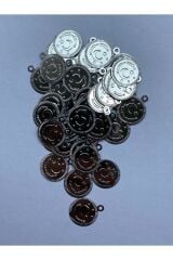 Ay Yıldız Ince Plastik El Işleme Pul 16mm. 15gr. 140-145 Adet. Gümüş.