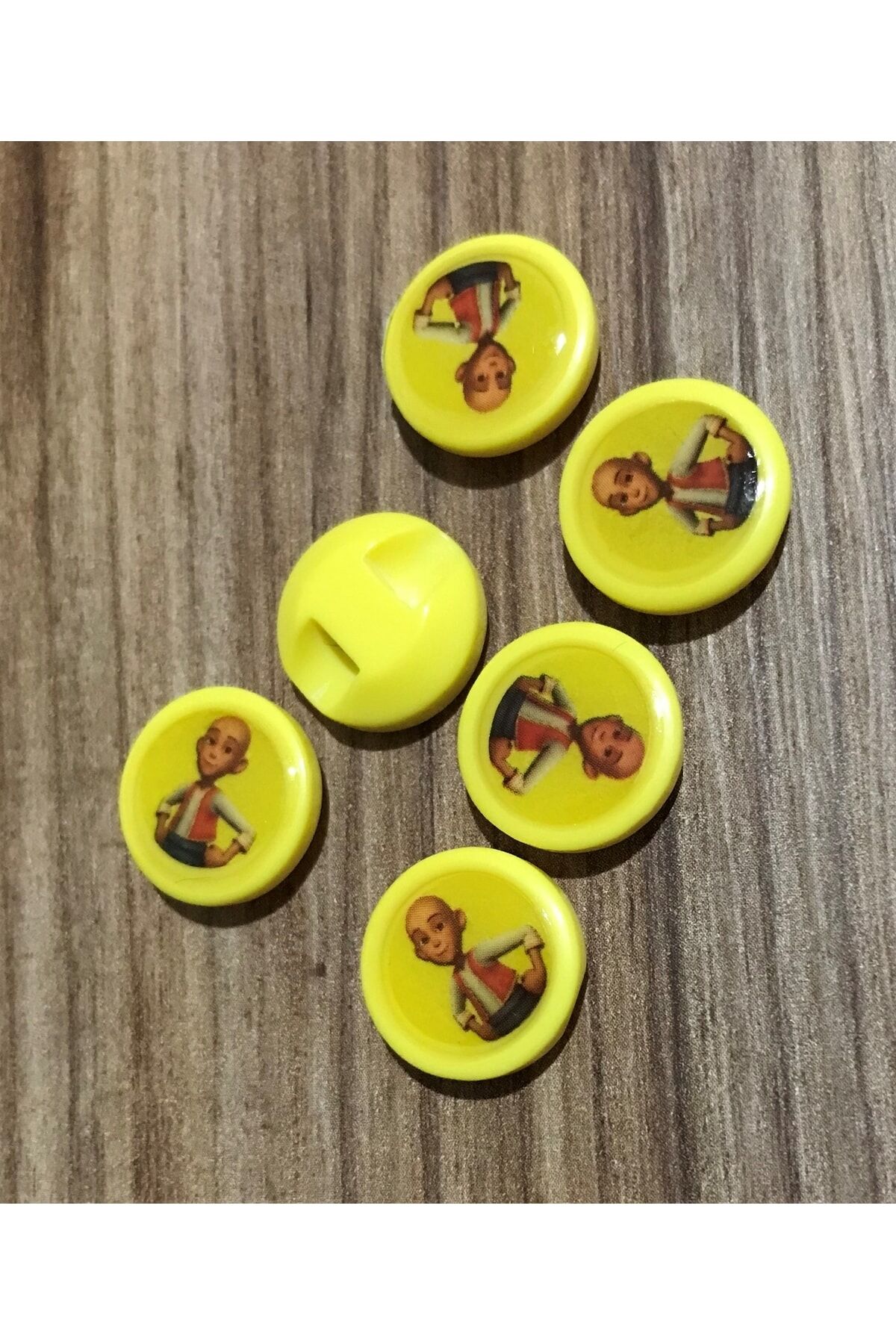 Keloğlan Parlak Plastik Bebe Düğmesi. 15mm 6'lı Paket.