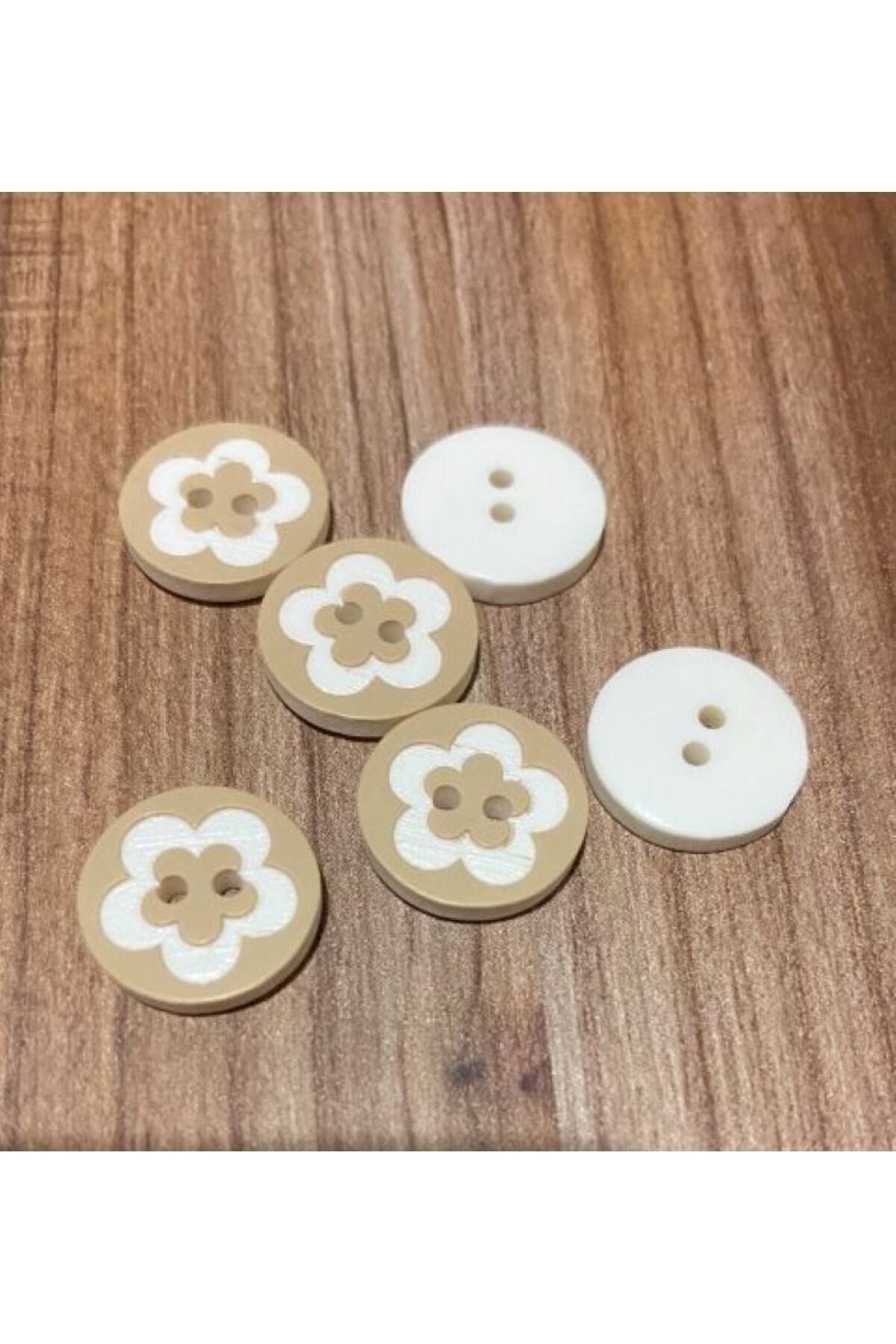 Papatya Bebe Düğme. 1.5cm 6'lı Paket.