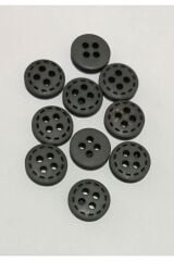 Spor Gömlek Düğmesi 1.2cm 10 Adet. Renk: Siyah