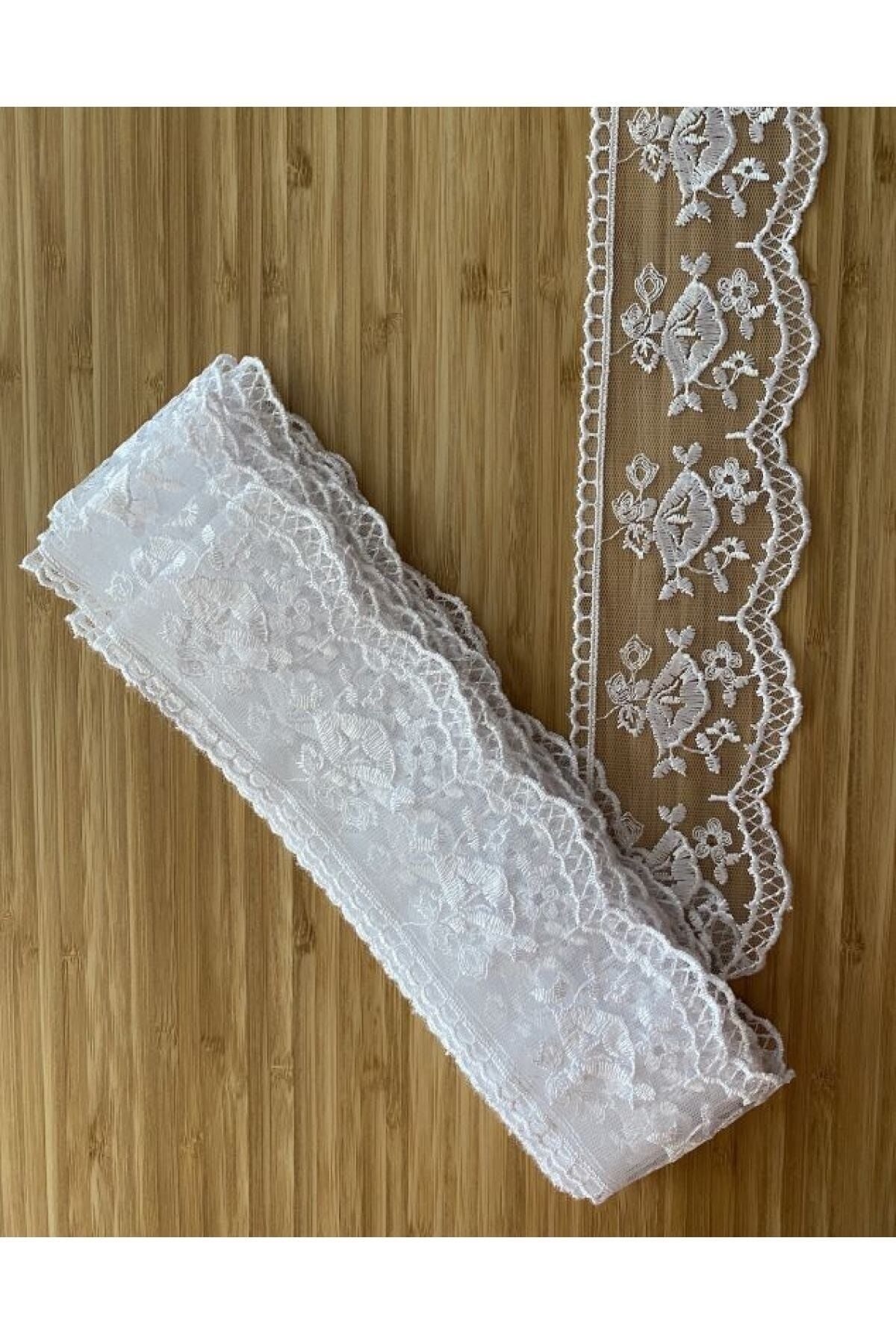 Kenar Ve Ara Güpür 6,5cmx5,80metre Beyaz.