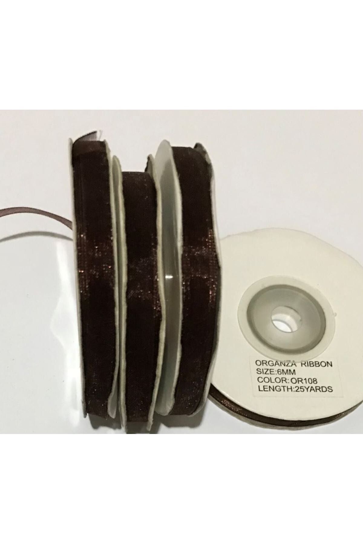 Organza (organze) Kurdele 6mmx25metre 1 Adet.