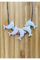 Kolye, Bileklik, Halhal Vb El Işleri Plastik Yunus Balığı Boncuk.