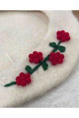 Kırmızı Kadife Boncuk Oya, Abiye, Takı Vb. 25gr. 6mm. Pkt Içi Tahmini Olarak 175-180 Adet.