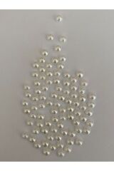 Yapıştırmalı El Işleme Yarım Inci. Açık Krem. 6mm. 25gram. Takriben:425-430 Adet.