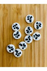 Desenli Yumuşak Düğme 13 mm 10'lu pkt. Renk: Yonca.