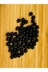 Kiraz Plastik Boncuk 8 mm. 20gr. Tahmini 65 ad. Siyah.