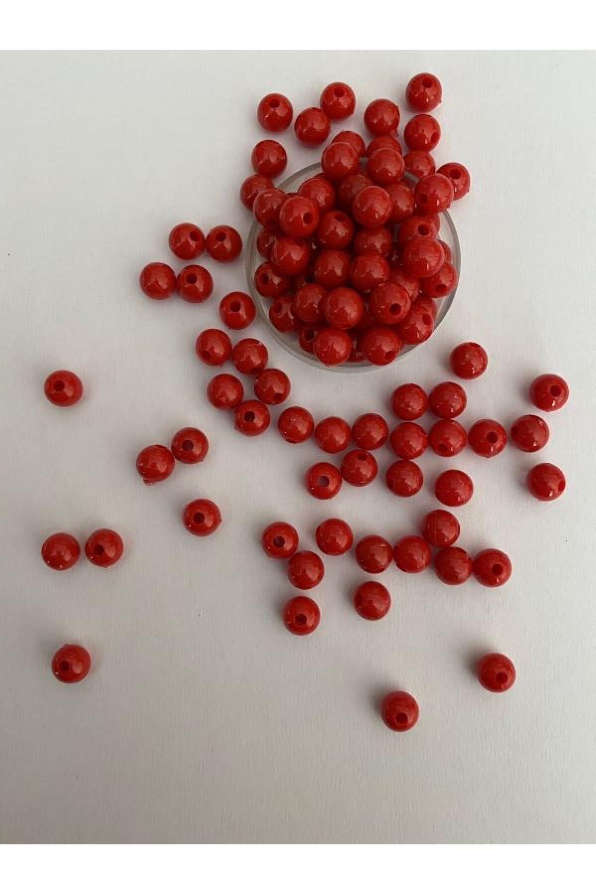 Kiraz Plastik Boncuk 8mm. 20-22gr. 105-110ad.