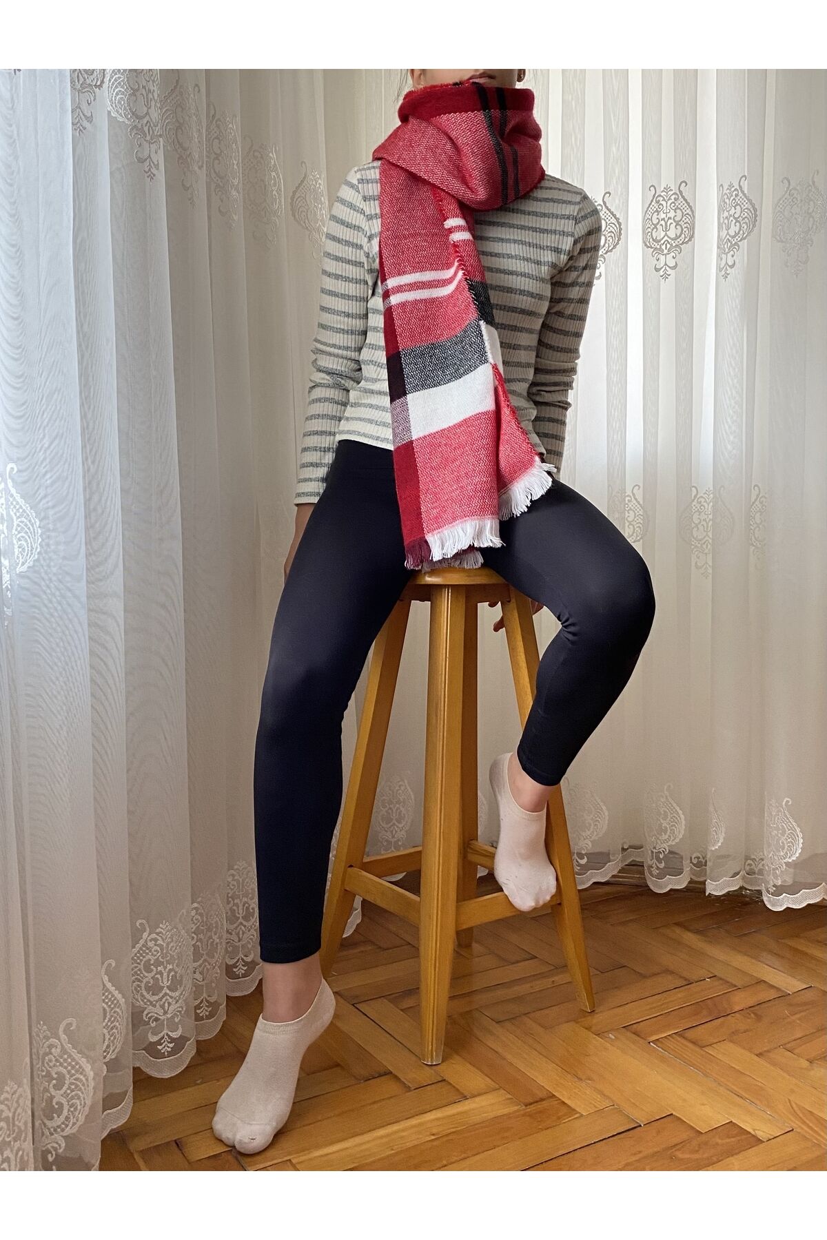 Desenli Yumuşak Şal, Atkı 175x70cm.