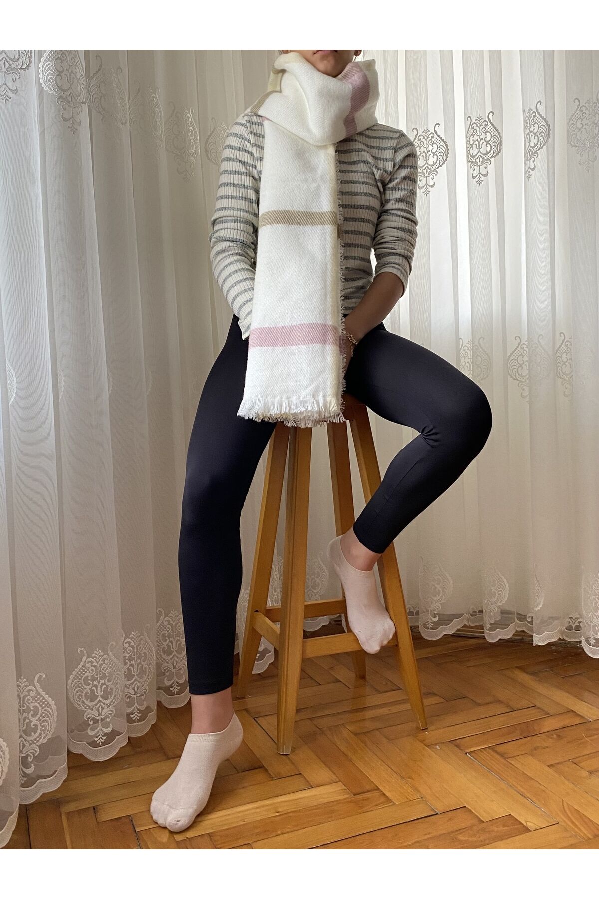 Desenli Yumuşak Şal, Atkı 175x70cm.