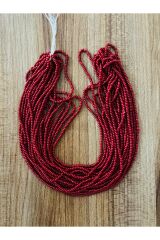 Kiremit Tonları Karışık Renkli 12dizi. Çekoslovakya, Adana, Hapishane Işi, Iğne Oyası Kum Boncuğu.