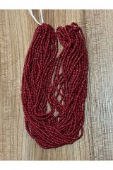 Kiremit Tonları Karışık Renkli 12dizi. Çekoslovakya, Adana, Hapishane Işi, Iğne Oyası Kum Boncuğu.