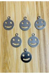 Paslanmaz Metal Yazma Oyalama, Abiye Vb El Işleme Pul. Gülen Yüz. 11mm. 50gr.