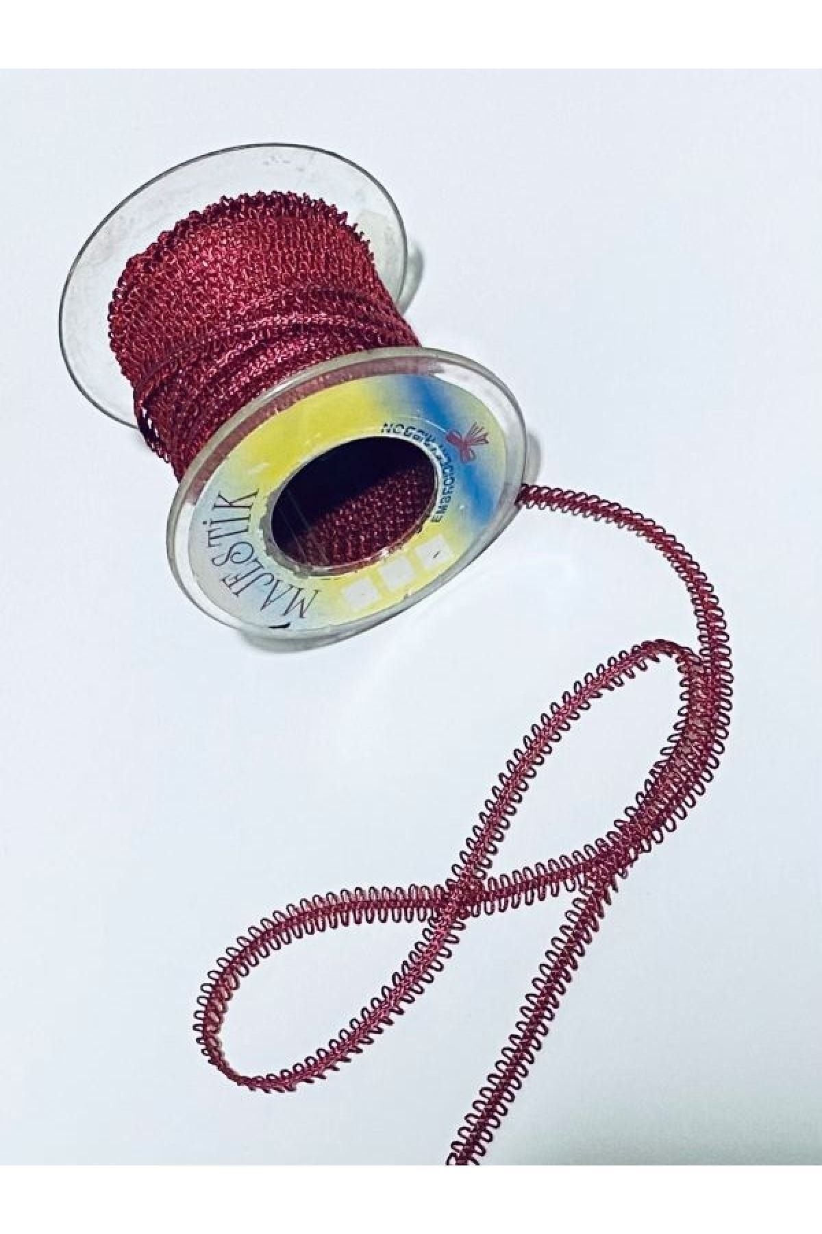 Pıtırcık El Işleme Kurdele. 6 Metre 70 Santim. Bordo.