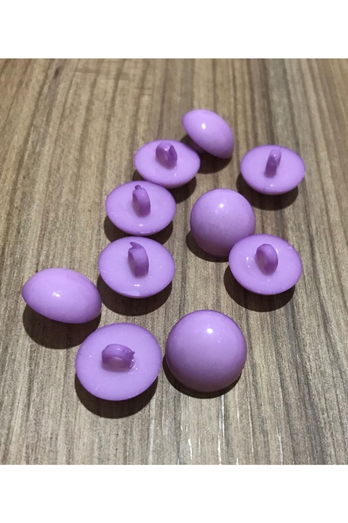Bebe Büyük Inci Düğme 10 Adet. Renk: Lila