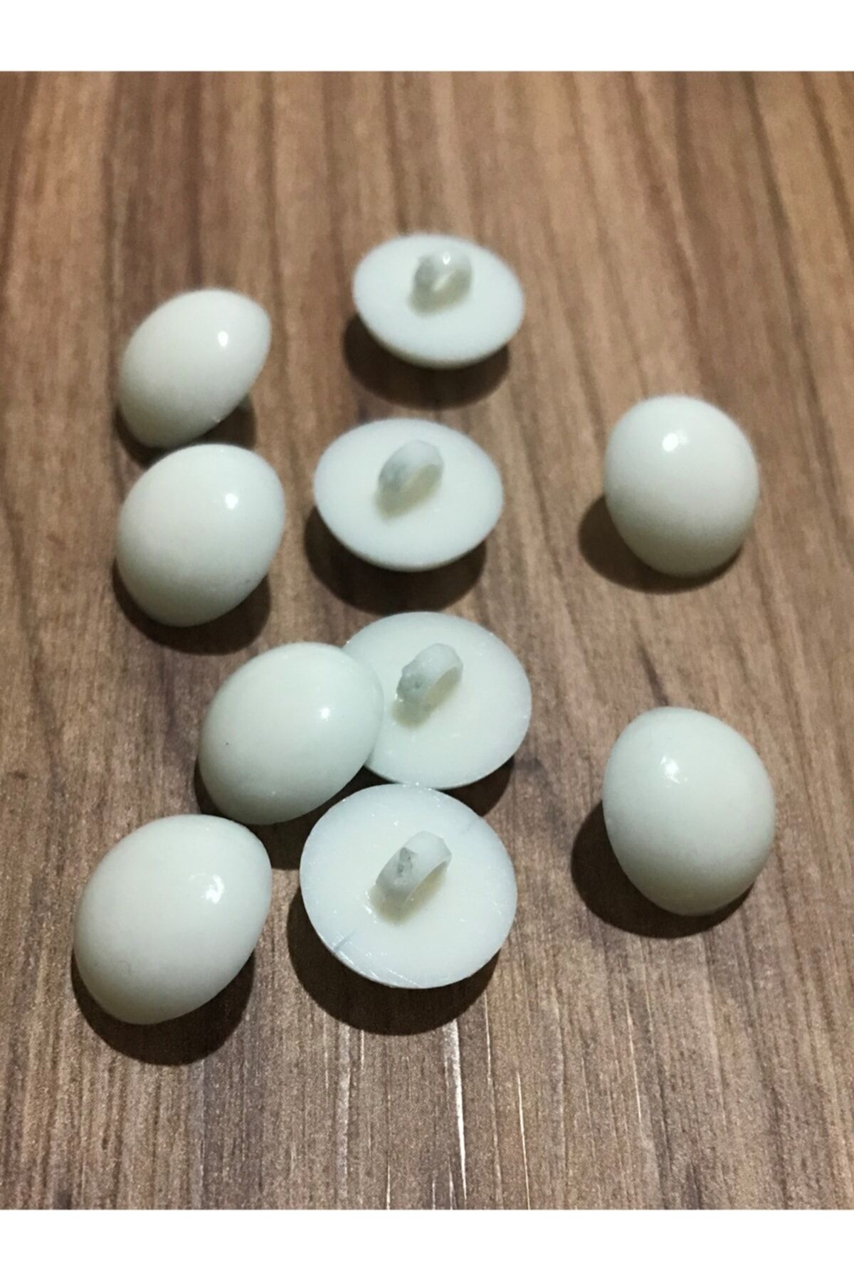 Bebe Büyük Inci Düğme 10 Adet. Renk: Su Mavisi. 1.5cm.