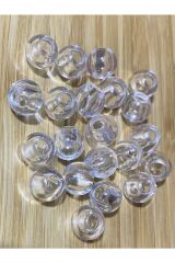 Şeffaf Akrilik Makrame Boncuk. 10mm. 30gr. Takriben 60-62 Adet.