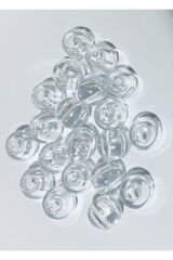 Şeffaf Akrilik Makrame Boncuk. 10mm. 30gr. Takriben 60-62 Adet.