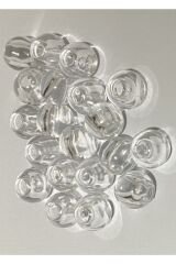 Şeffaf Akrilik Makrame Boncuk. 10mm. 30gr. Takriben 60-62 Adet.