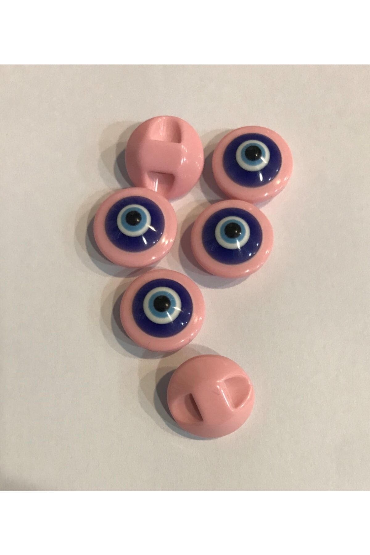 Şeffaf Bebe Nazar Düğmesi. 1.4cm 6'lı Paket