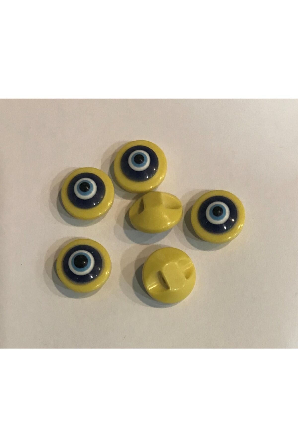 Şeffaf Bebe Nazar Düğmesi. 1.4cm 6'lı Paket