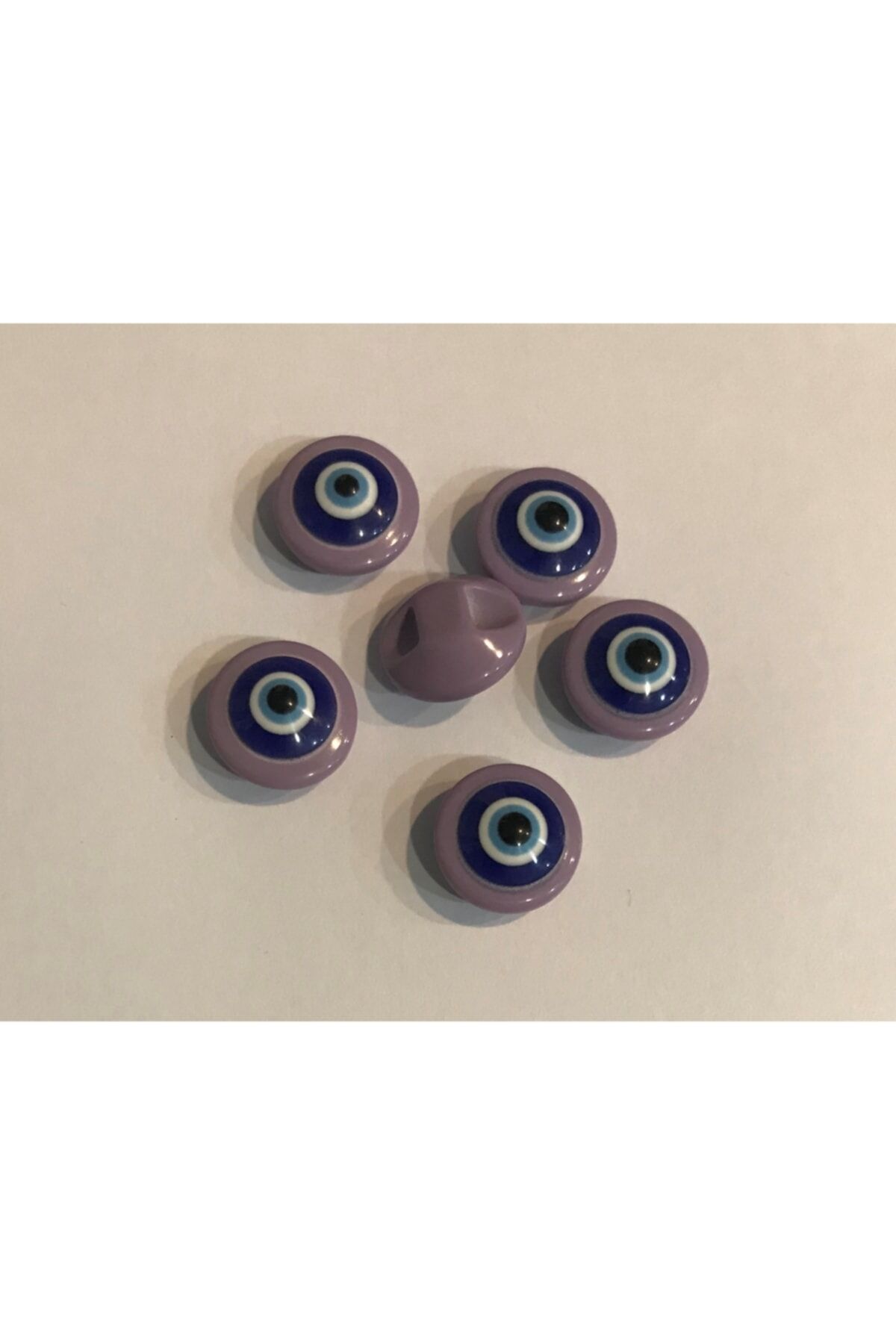 Şeffaf Bebe Nazar Düğmesi. 1.4cm 6'lı Paket