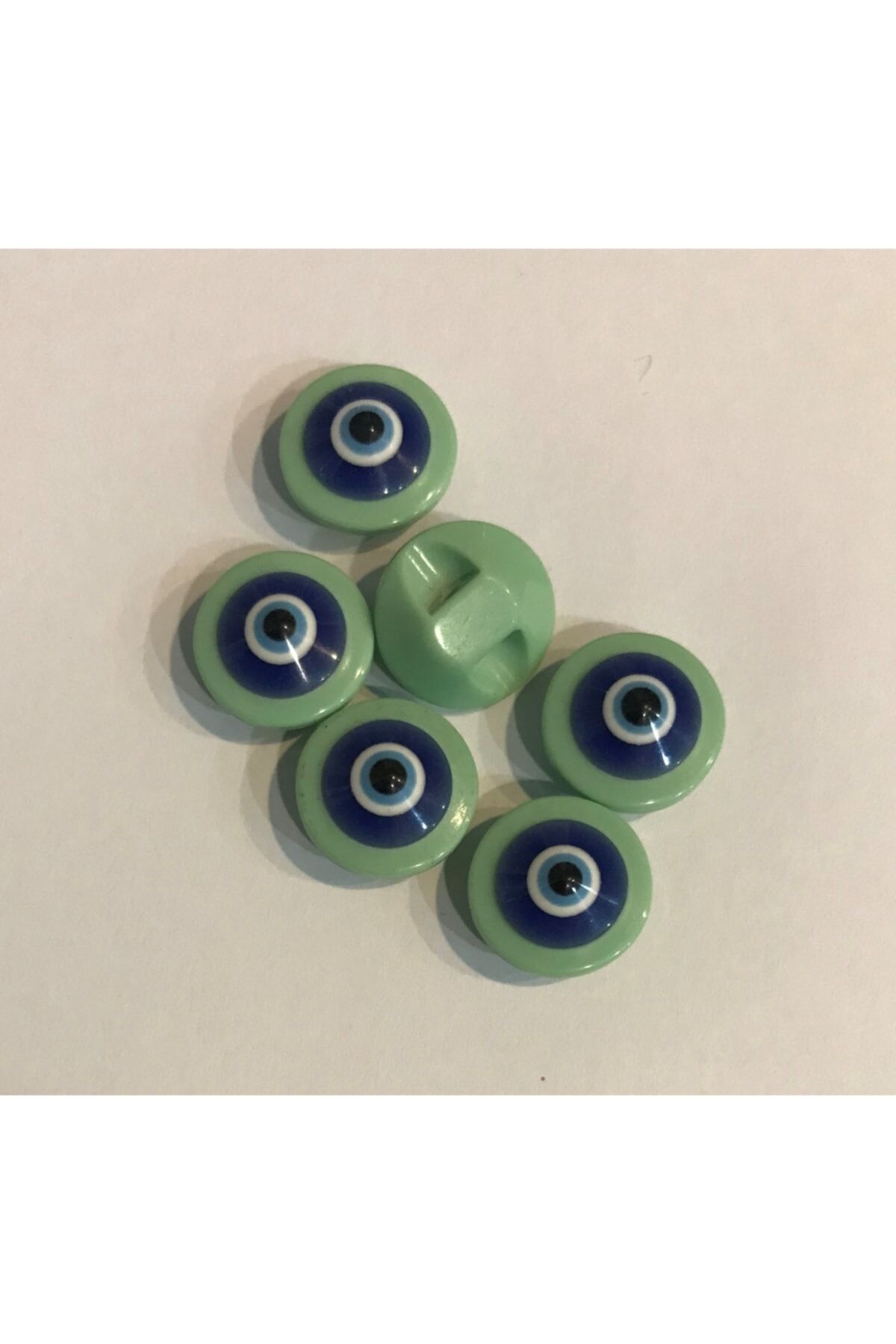 Şeffaf Bebe Nazar Düğmesi. 1.4cm 6'lı Paket